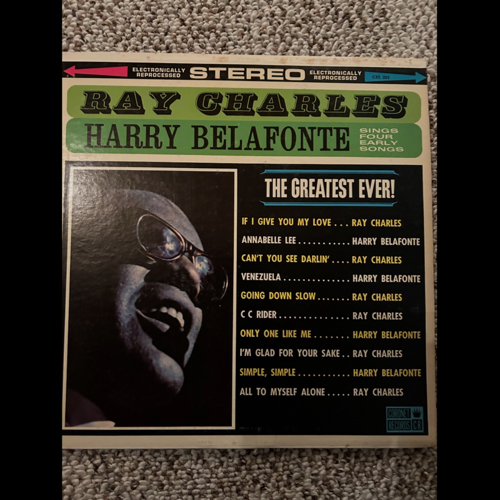 Ray Charles & Harry Belafonte 'The Greatest Ever!' Vintage Vinyl Record Album